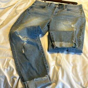 LULAROE Distressed Straight-Leg Jeans